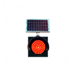 Светодиодный светофор с солнечной панелью MFK 9521 24 x 24 см красный